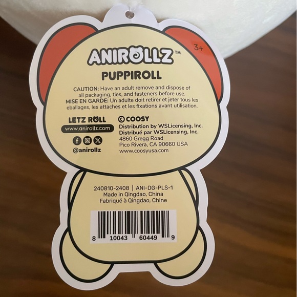 Anirollz Puppiroll 12 Inch Dog Holding Carrot Cupcake Plush Round1 - Picture 5 of 5